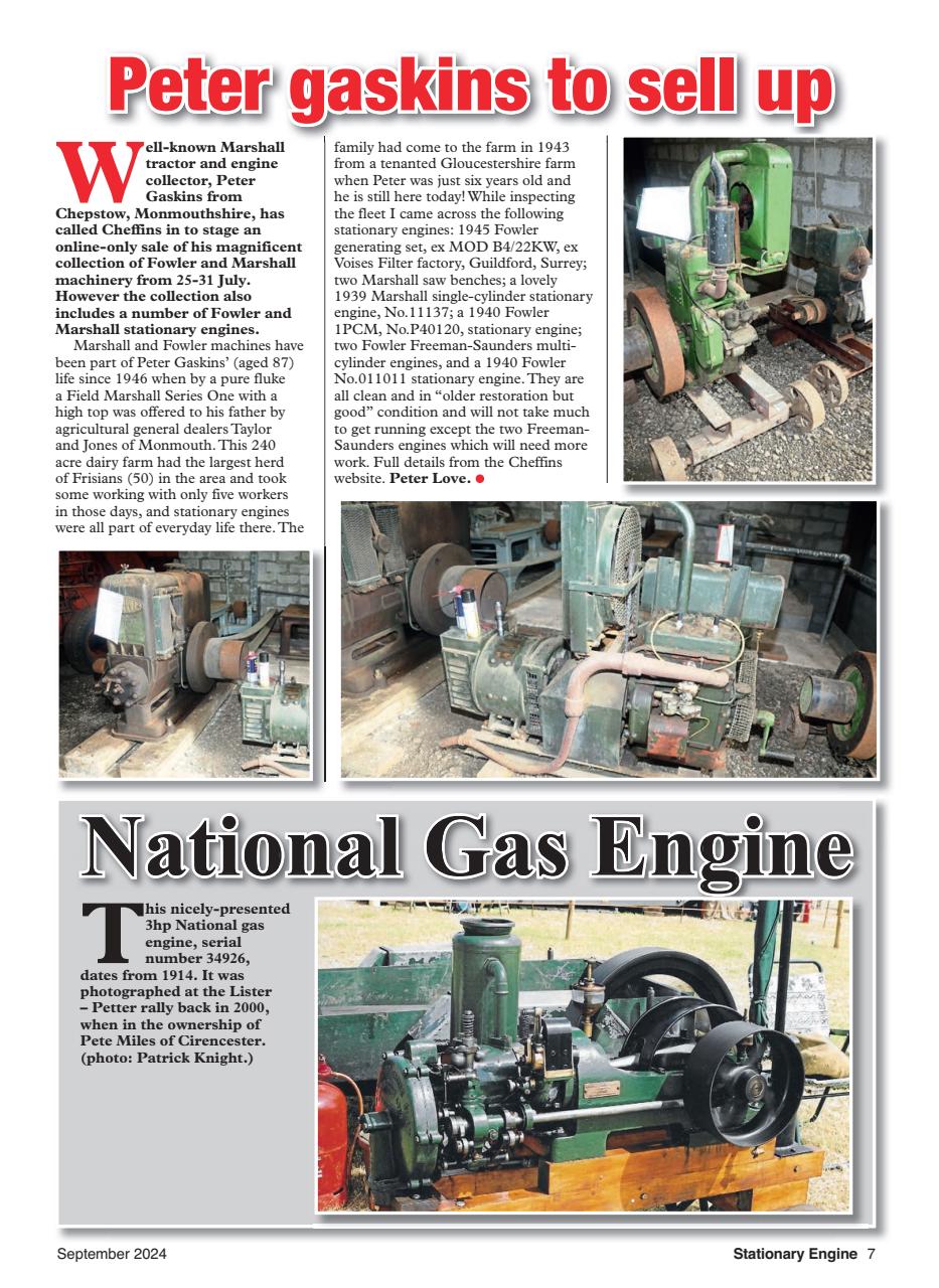 Stationary Engine Preview Pages