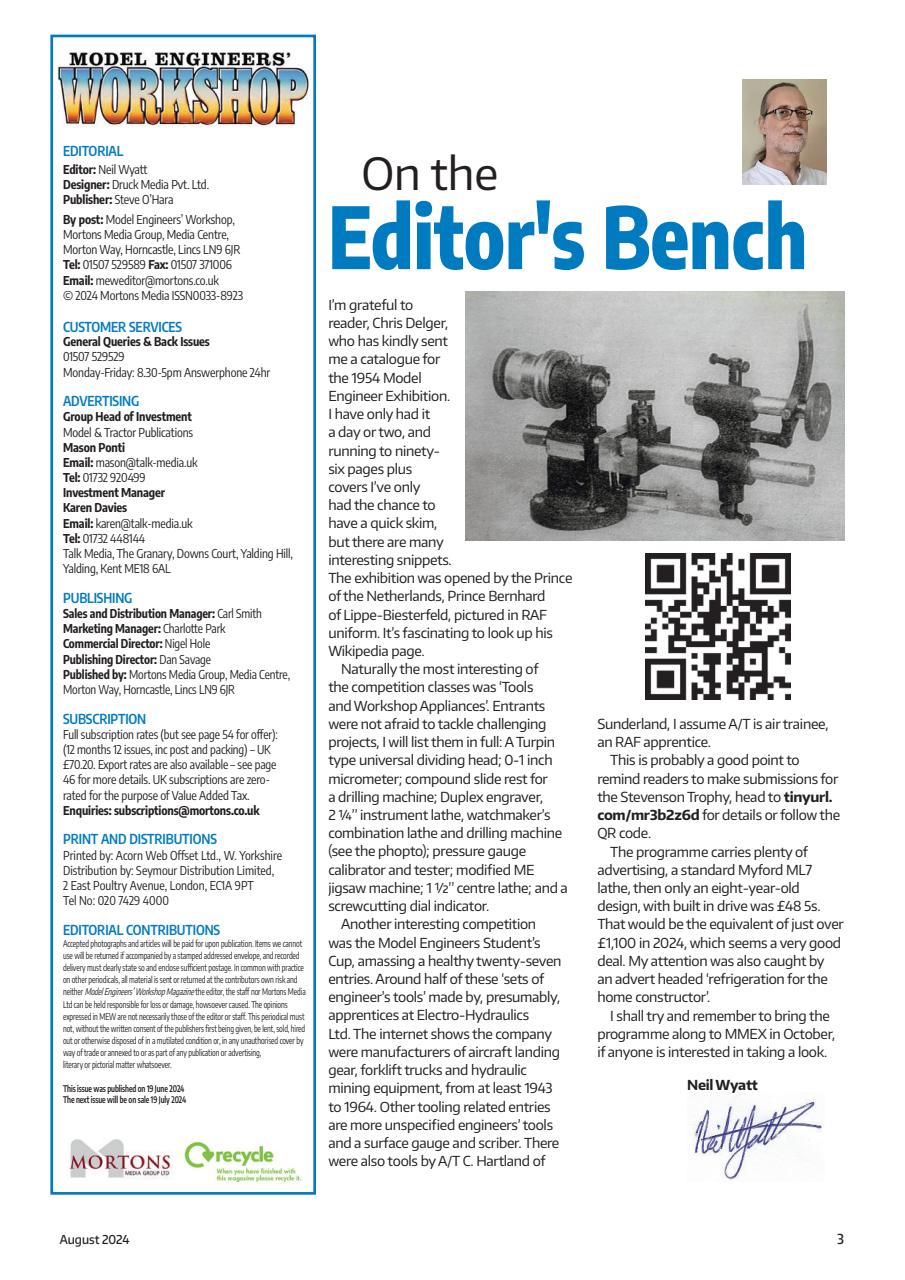 Model Engineer & Workshop Magazine Preview Pages