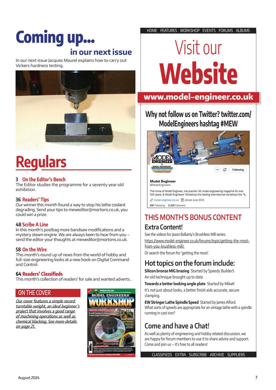 Model Engineer & Workshop Magazine Preview Pages