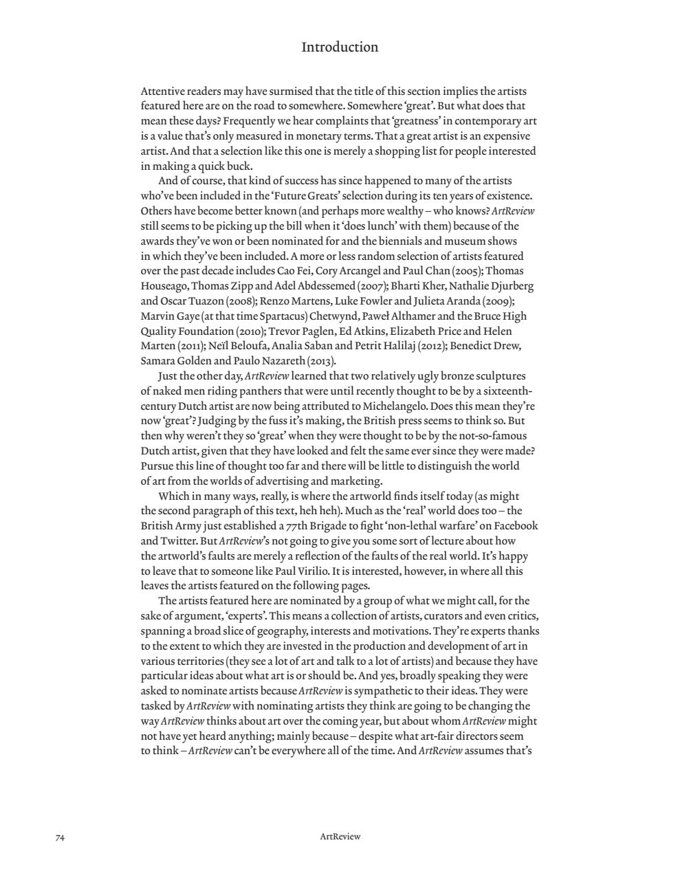 ArtReview Preview Pages