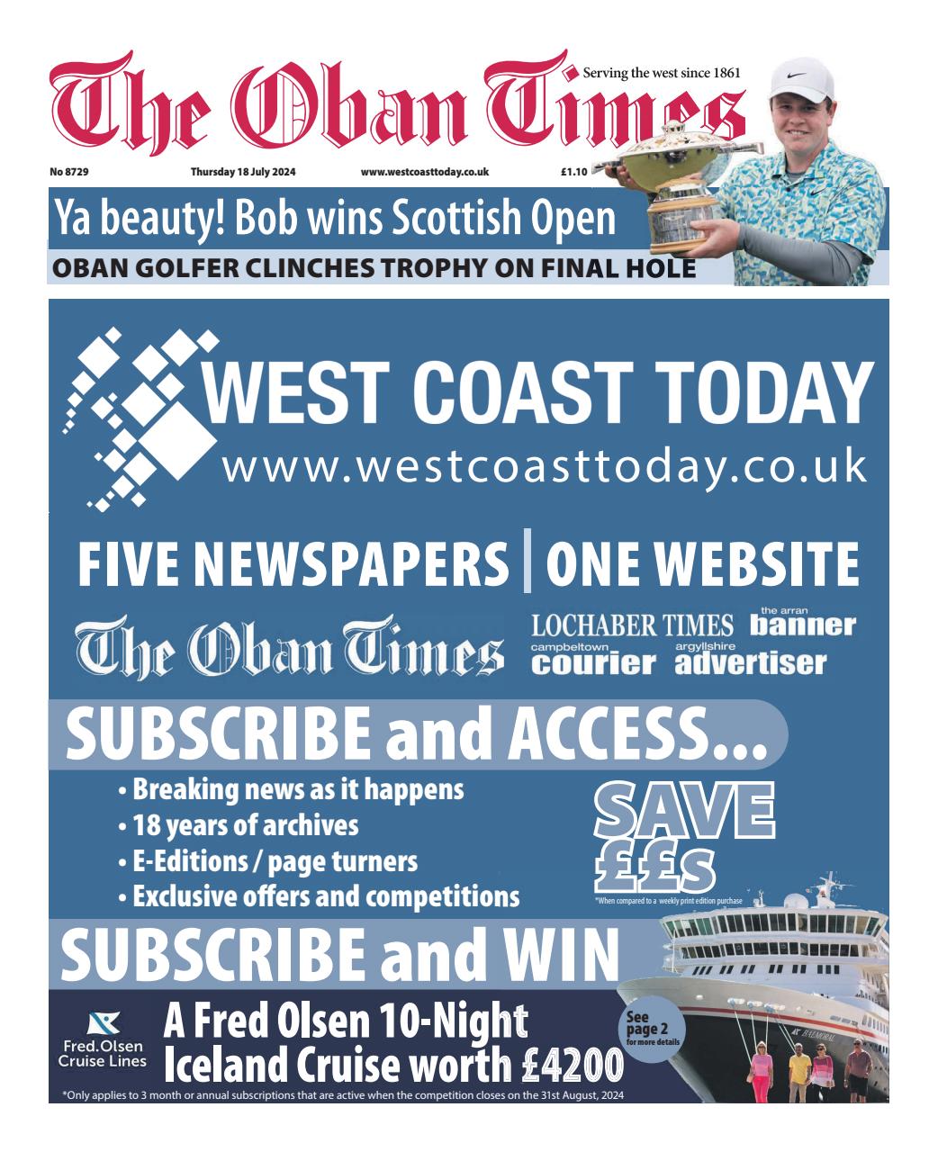 The Oban Times & Lochaber Times Preview Pages