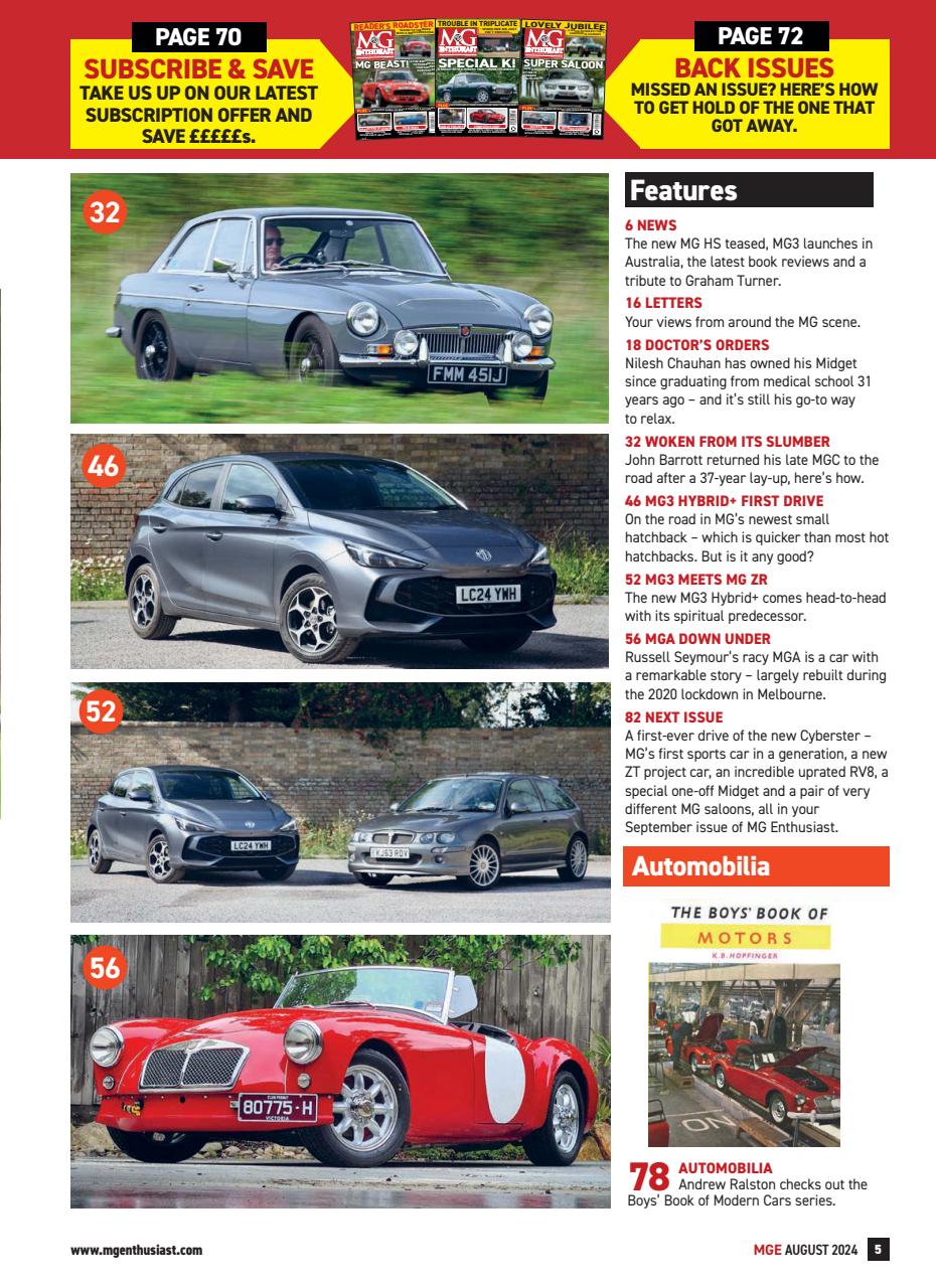 MG Enthusiast Preview Pages