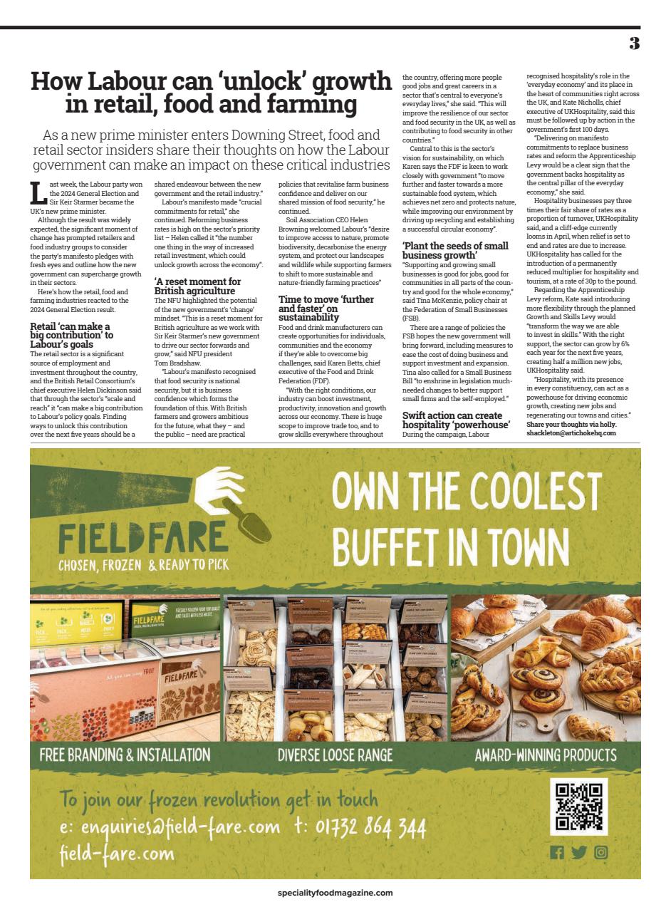 Speciality Food Preview Pages