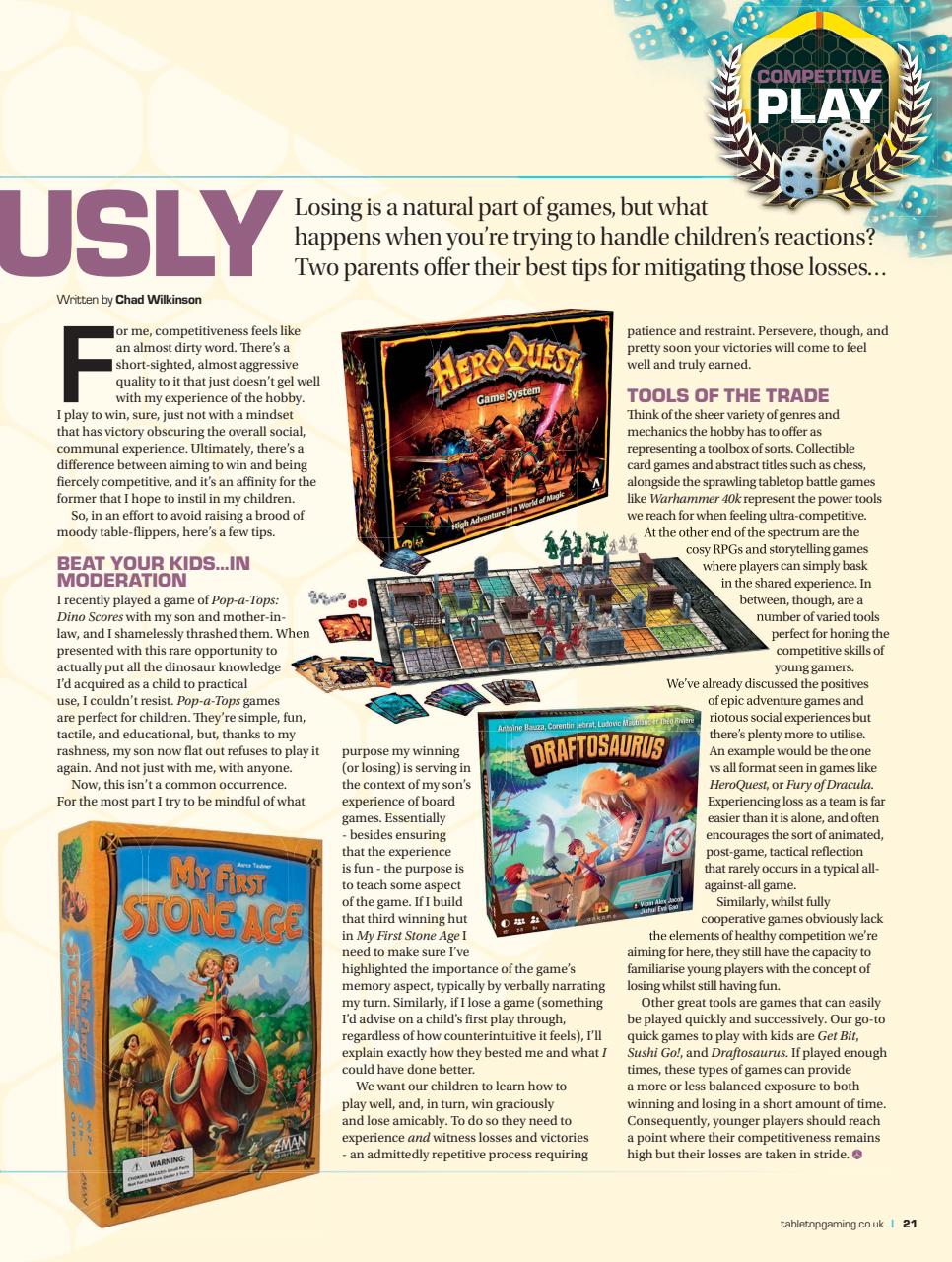 Tabletop Gaming Preview Pages