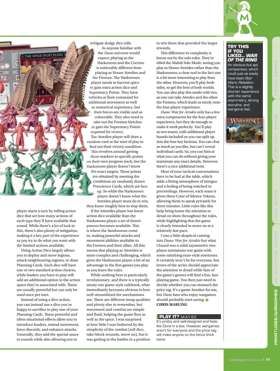 Tabletop Gaming Preview Pages