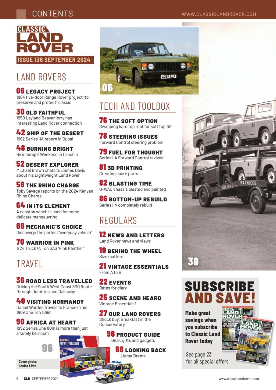 Classic Land Rover Magazine Preview Pages