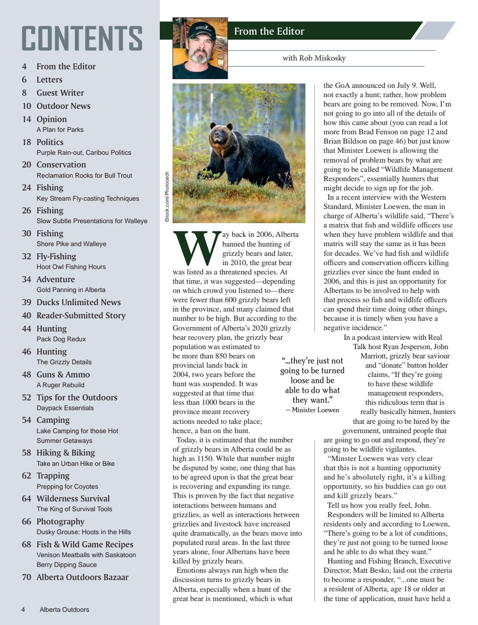 Alberta Outdoors Preview Pages