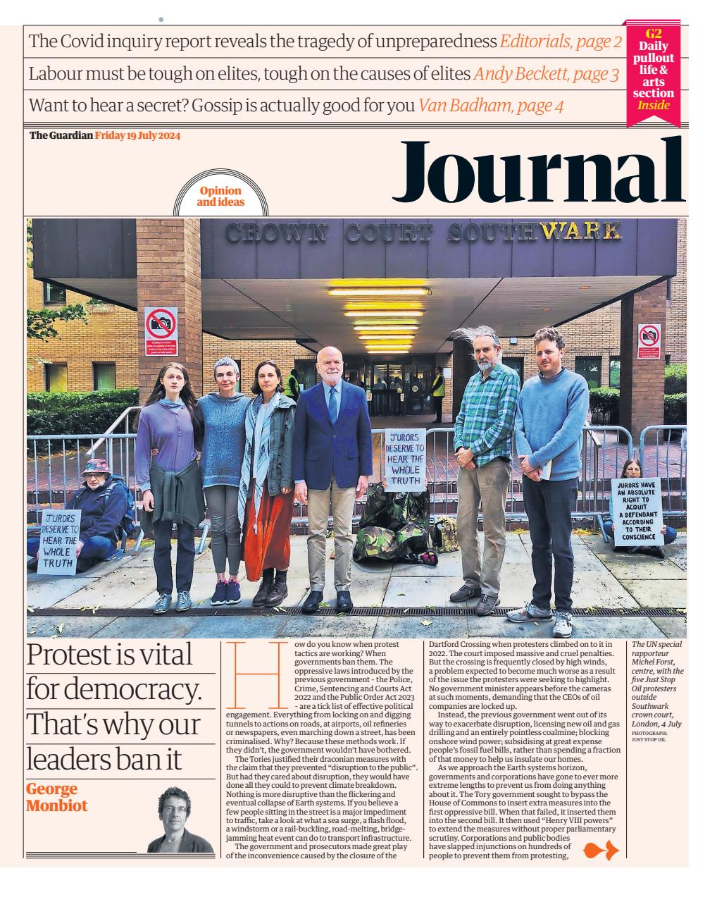 The Guardian Newspaper Preview Pages