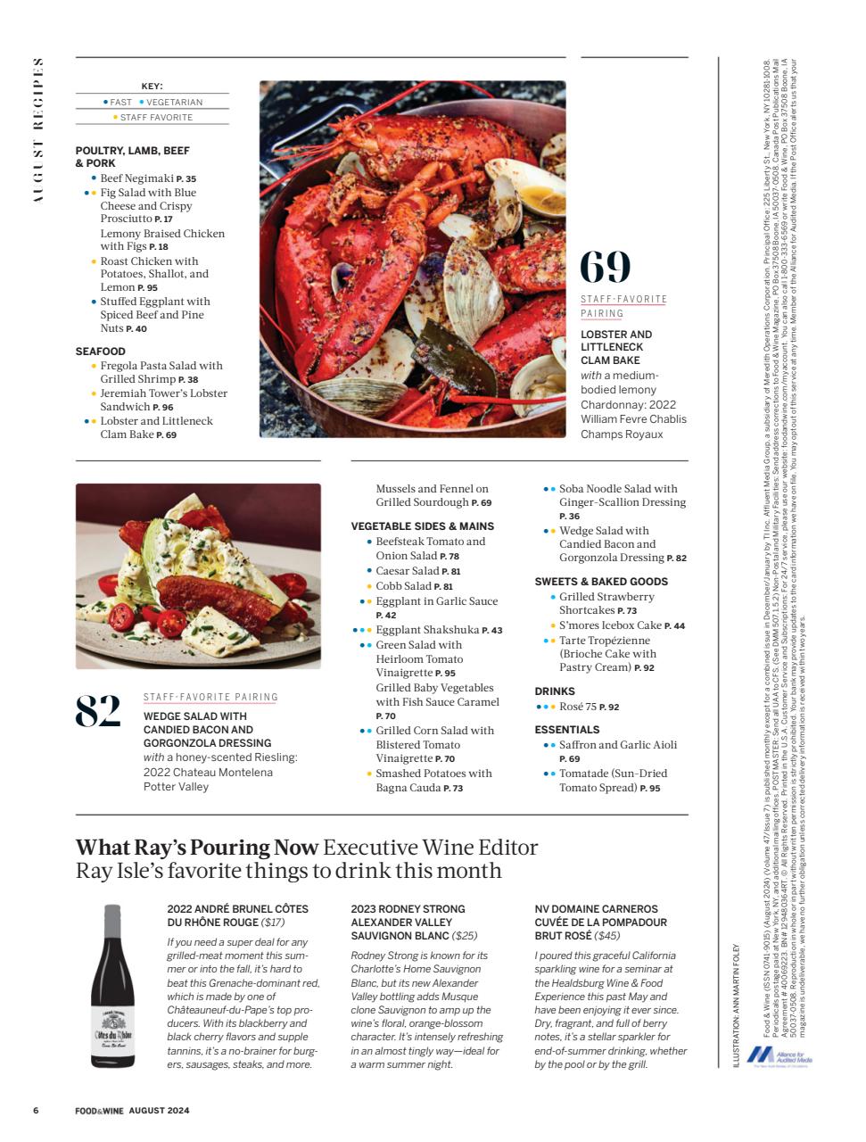 Food & Wine Preview Pages