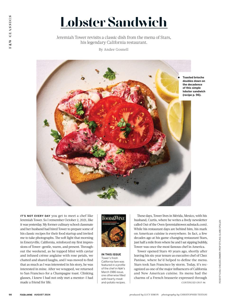 Food & Wine Preview Pages