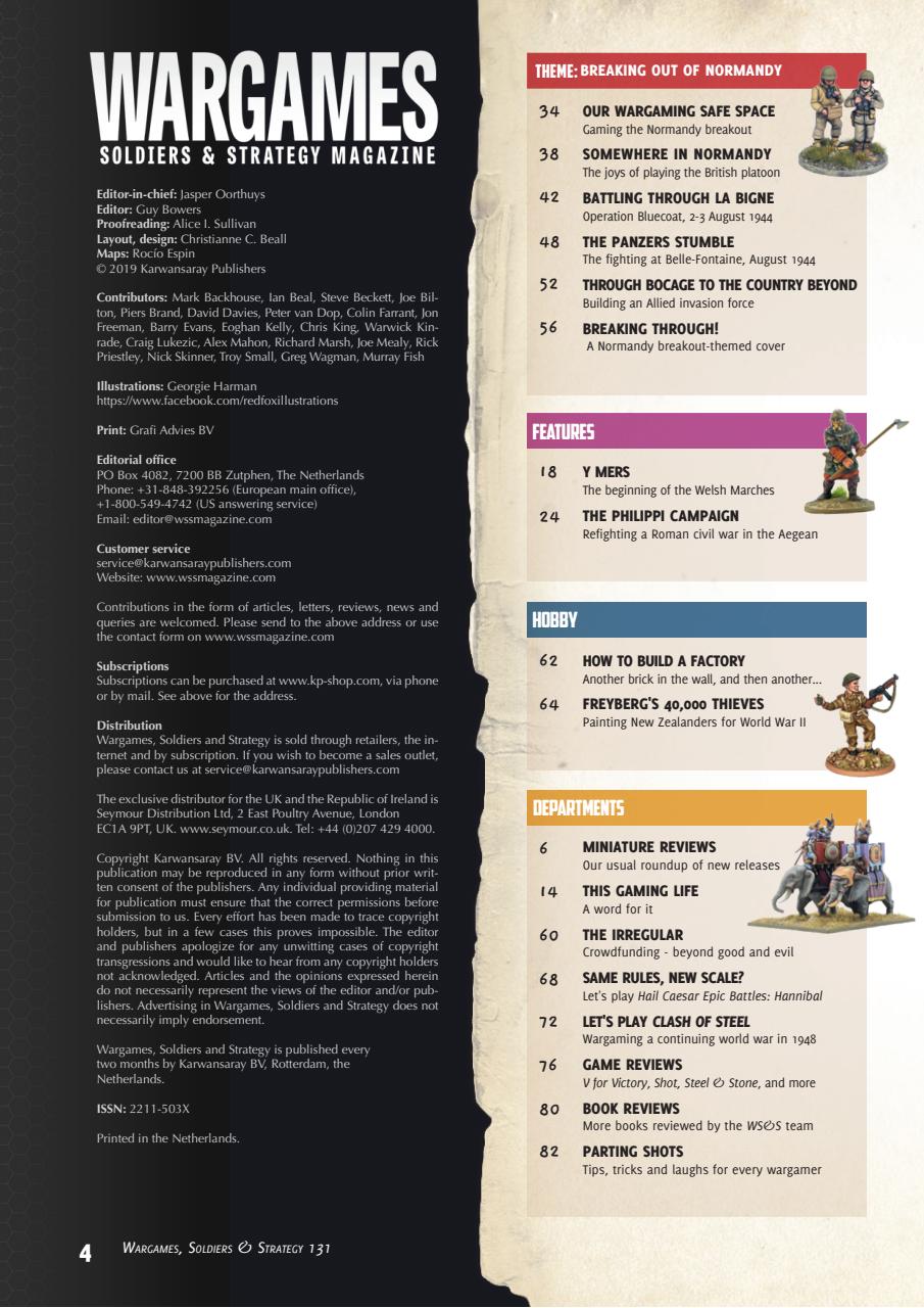 Wargames, Soldiers & Strategy Preview Pages