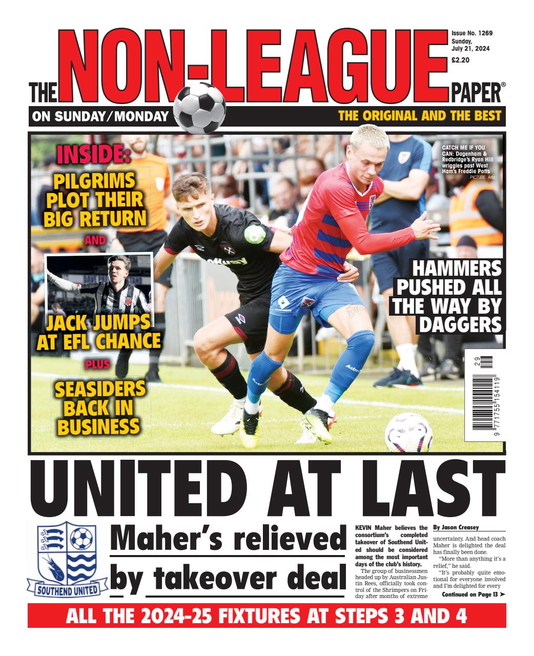 The NonLeague Football Paper Magazine 21st July 2024 Back Issue