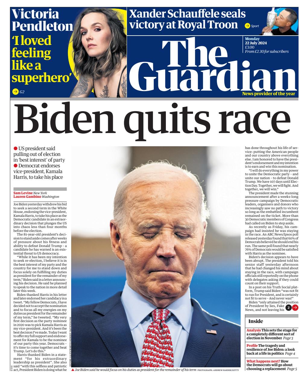 The Guardian Newspaper - Monday, July 22, 2024 Back Issue