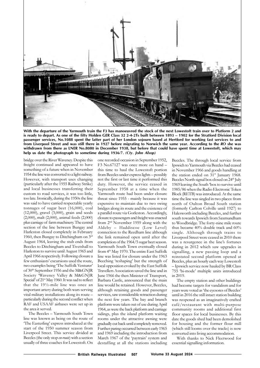 British Railways Illustrated Magazine August 2024 Back Issue