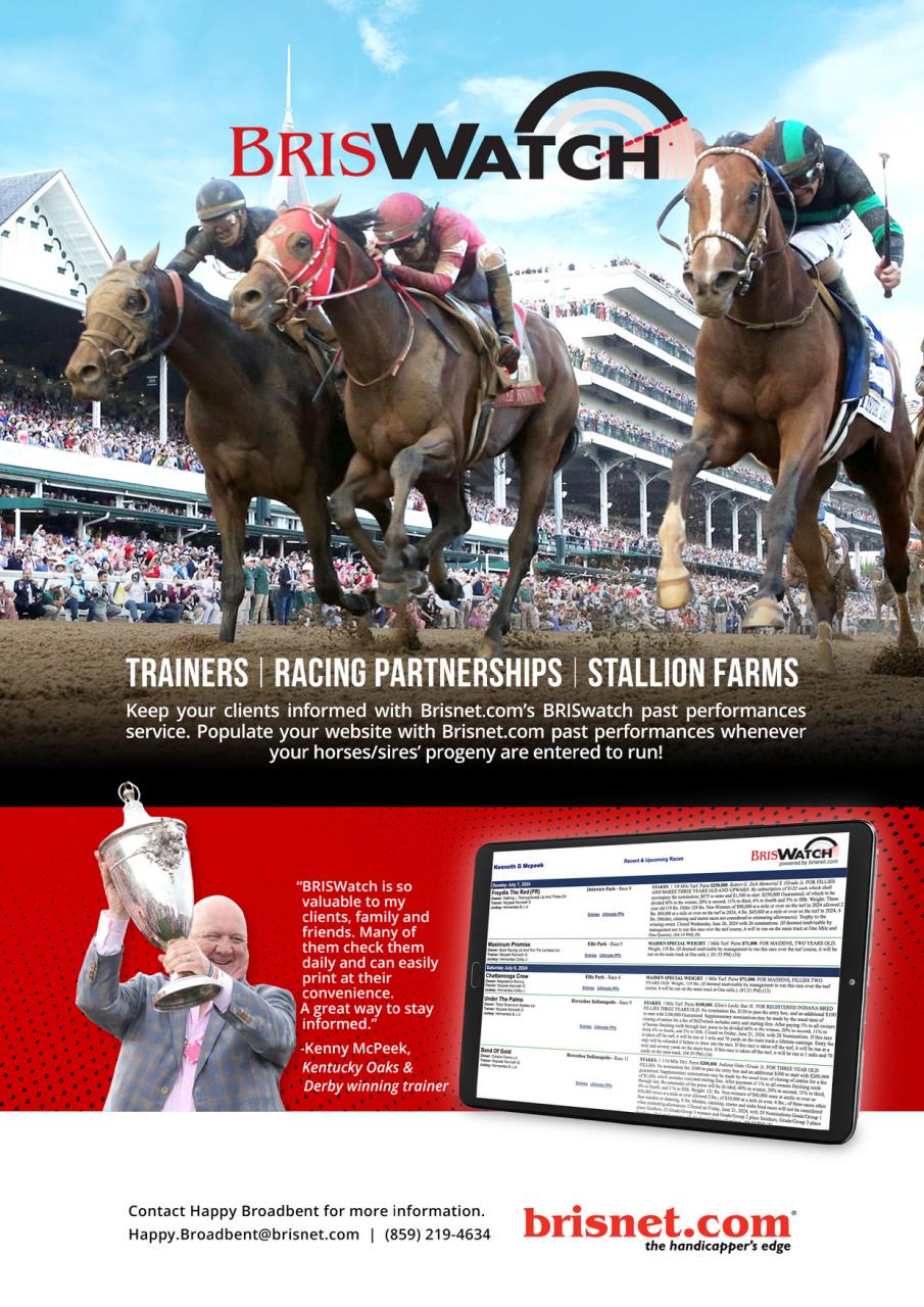 North American Trainer Magazine - horse racing Preview Pages