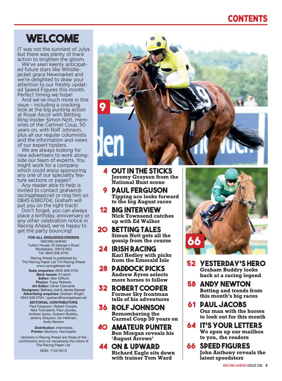 Racing Ahead Preview Pages