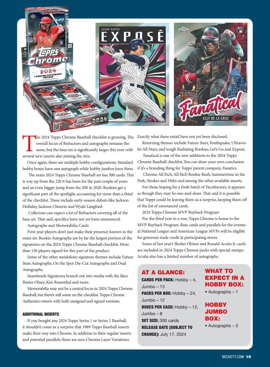 Beckett Baseball Magazine Preview Pages
