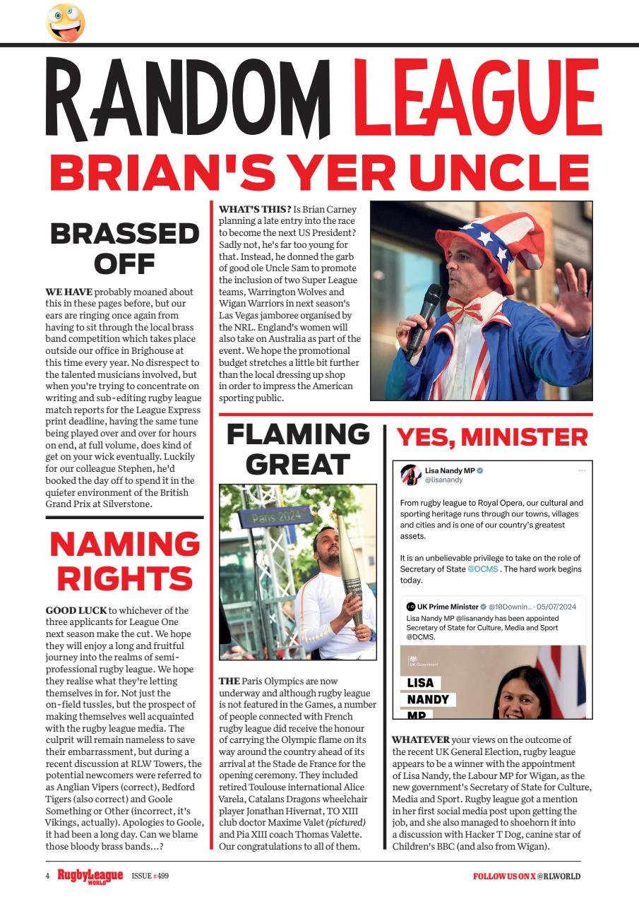 Rugby League World Preview Pages