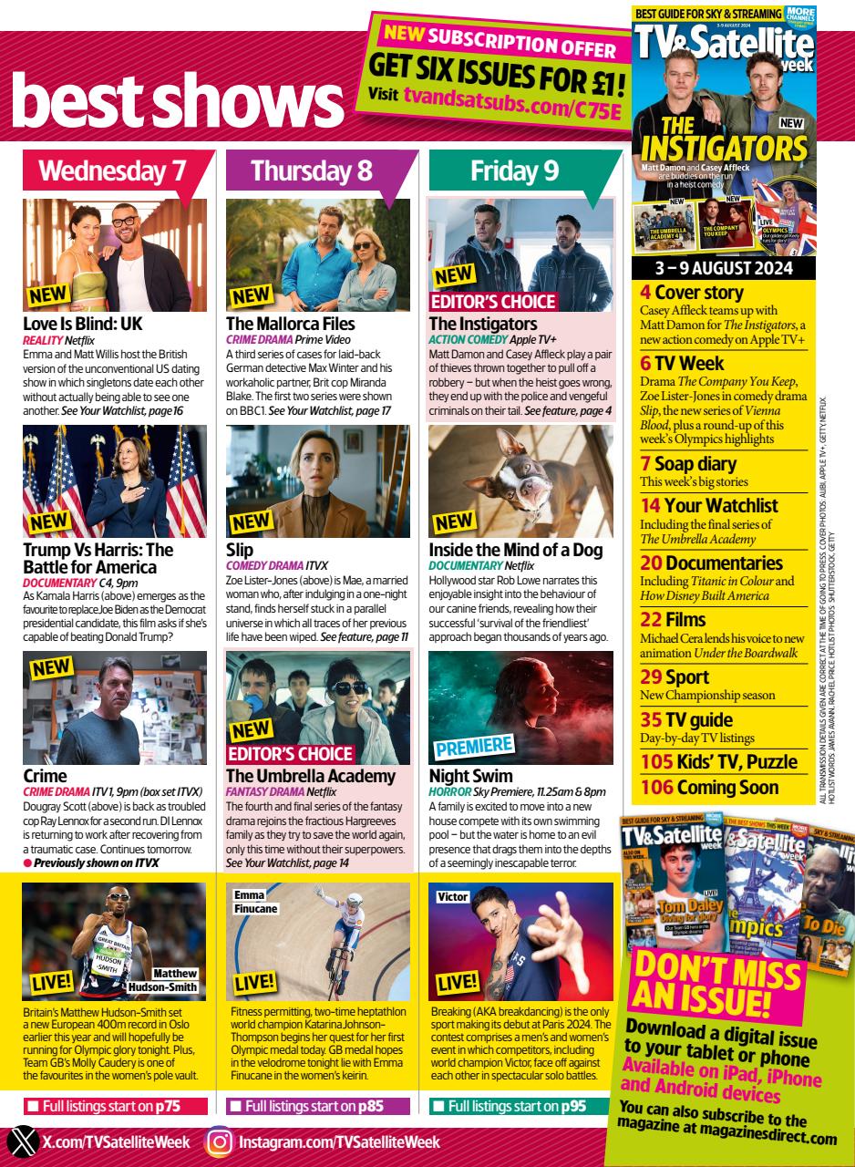 TV & Satellite Week Preview Pages