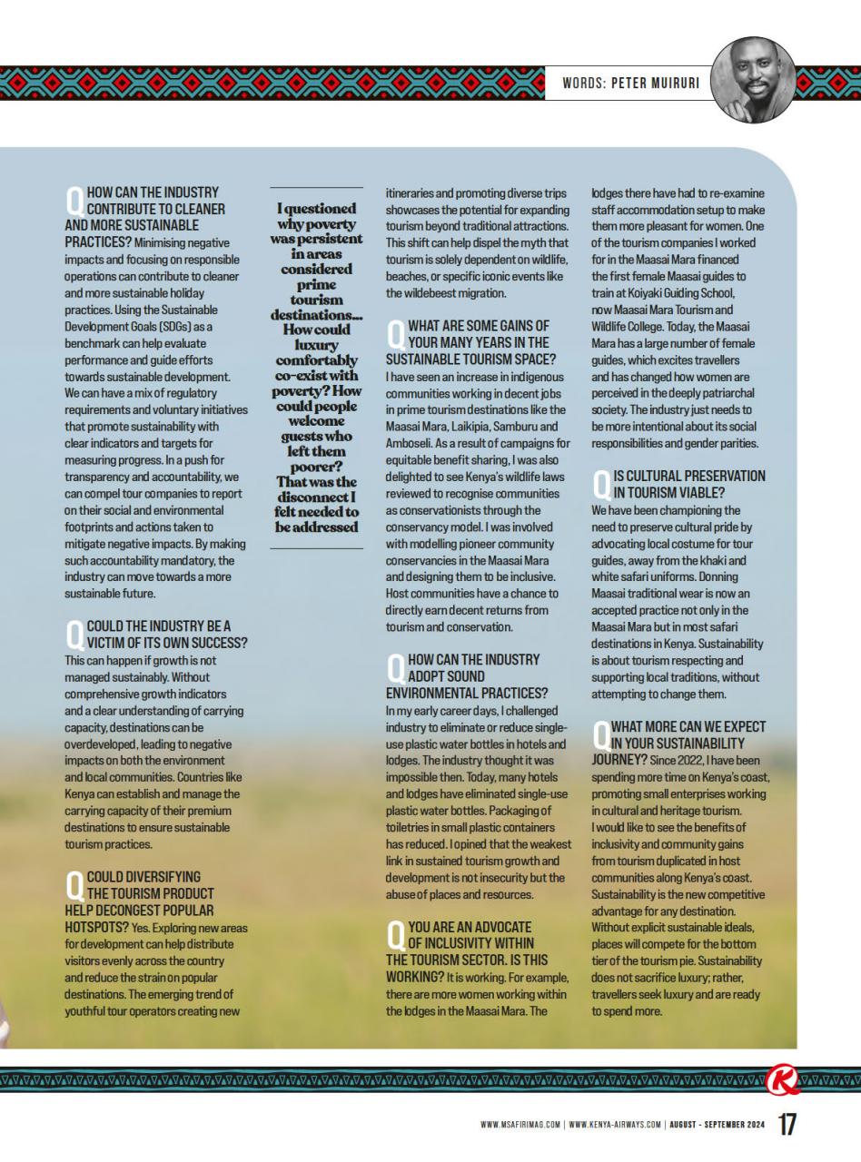 MSAFIRI – Kenya Airways Inflight Preview Pages