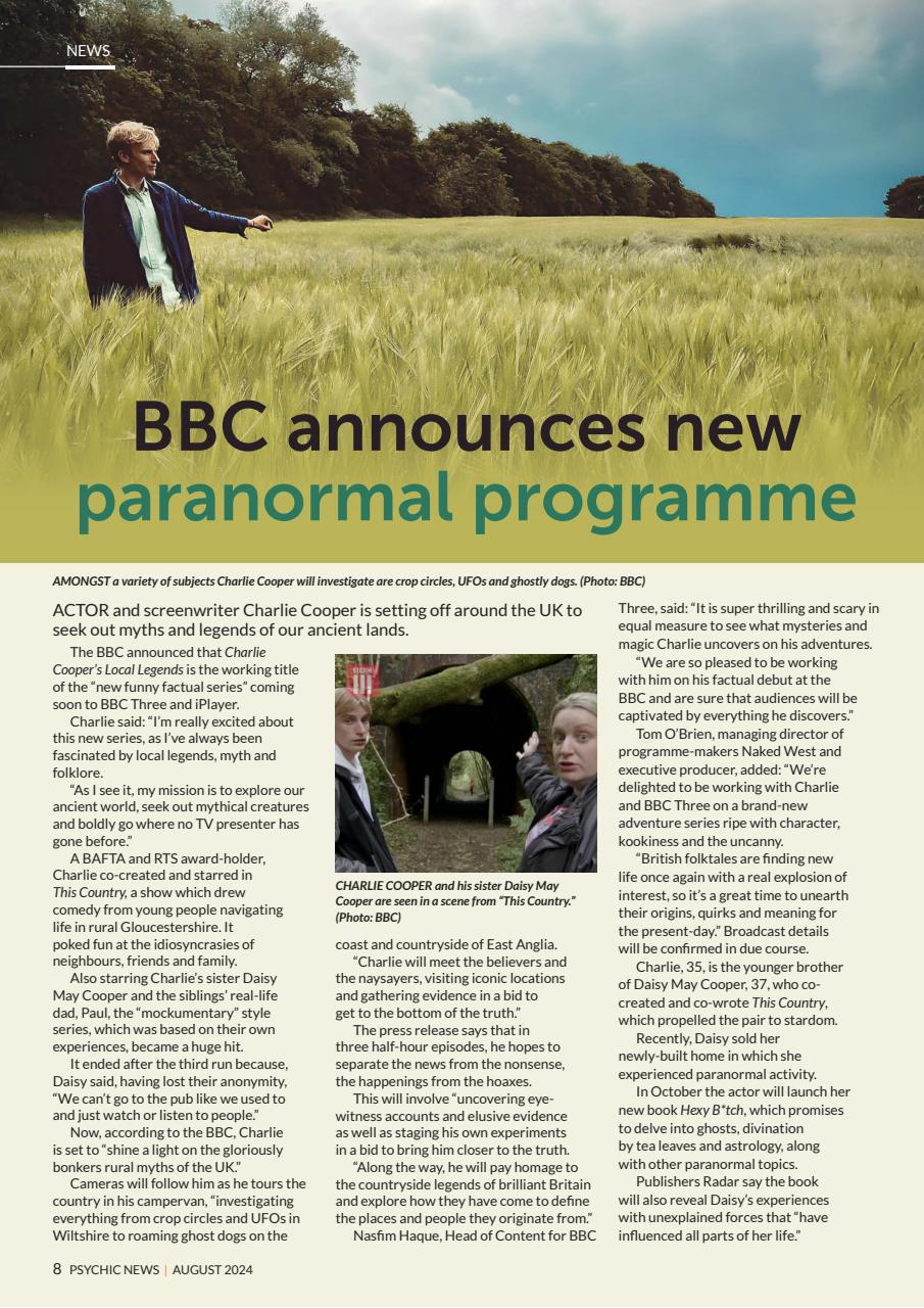 Psychic News Preview Pages
