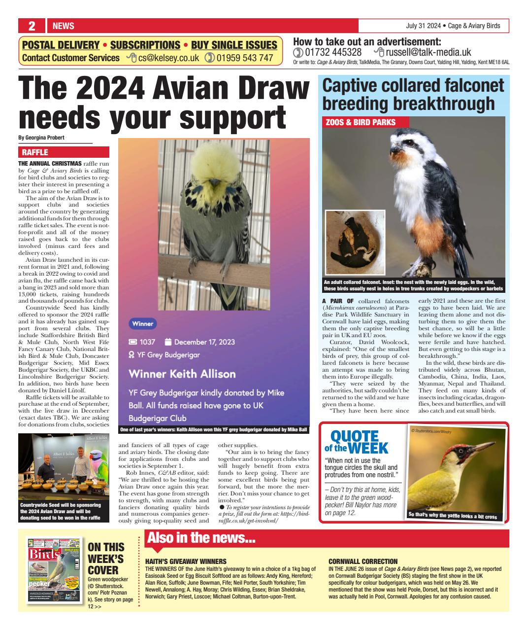 Cage & Aviary Birds Preview Pages