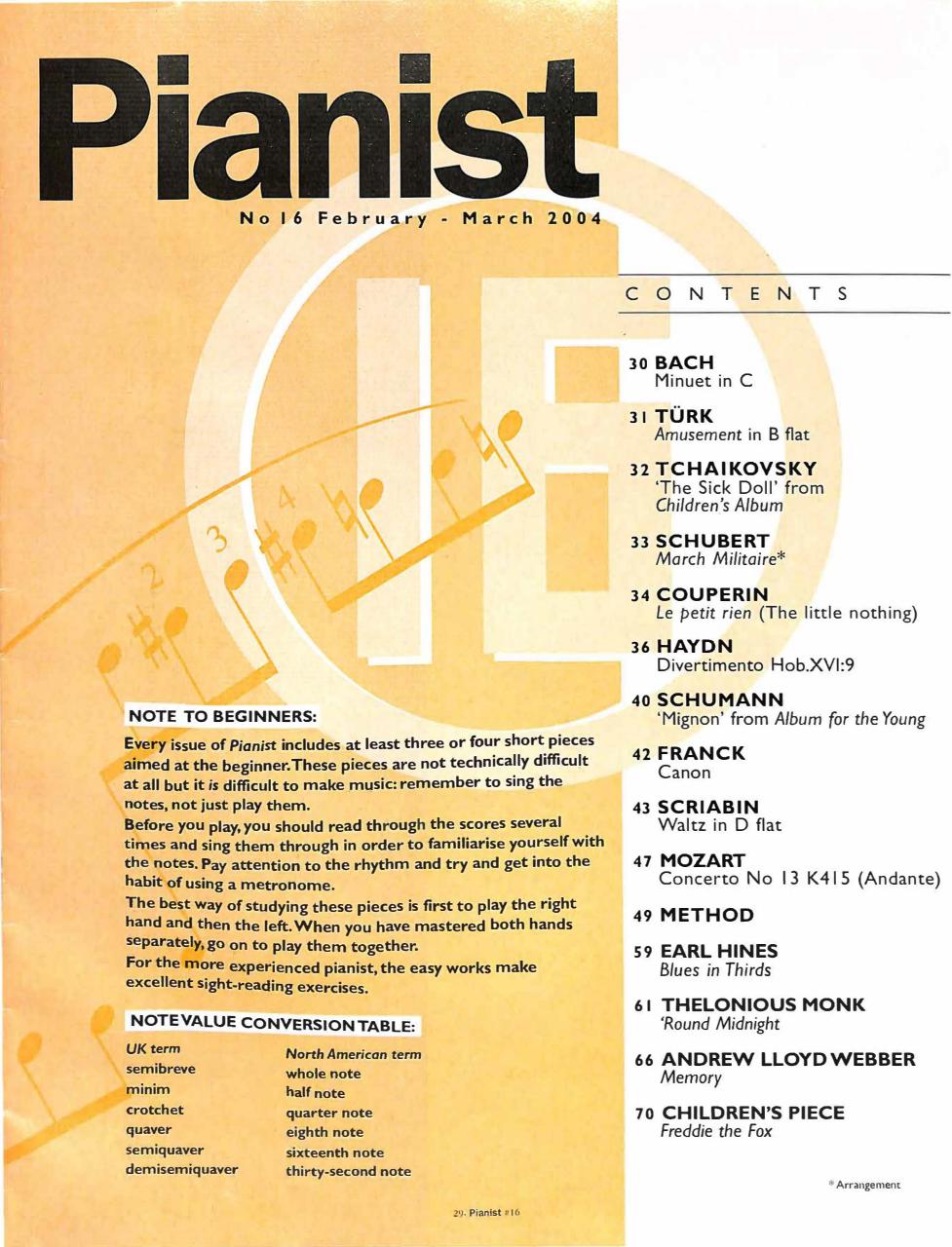 Pianist Preview Pages