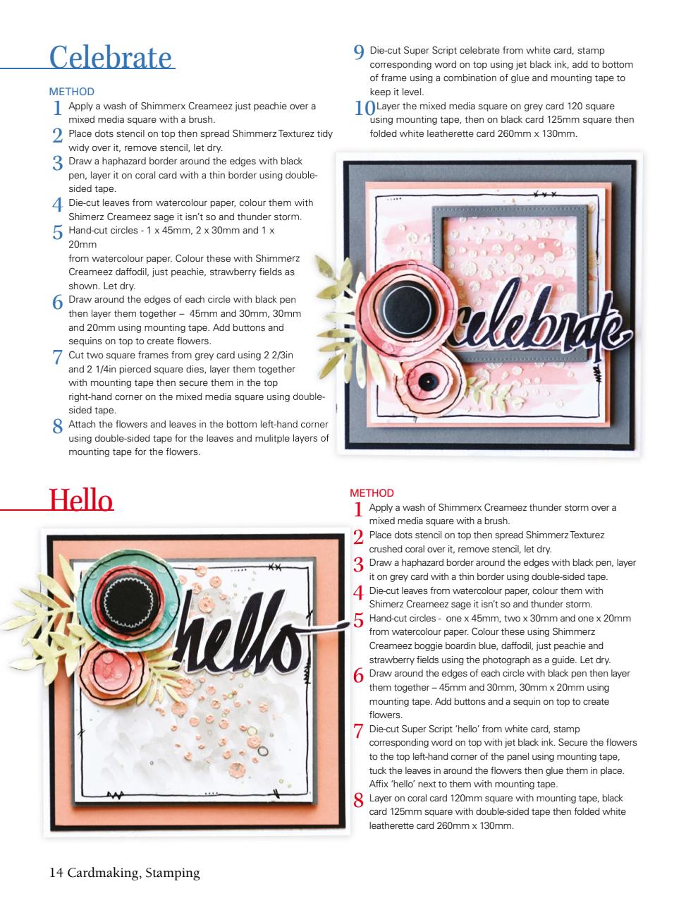 Australian Cardmaking Stamping and Papercraft Preview Pages