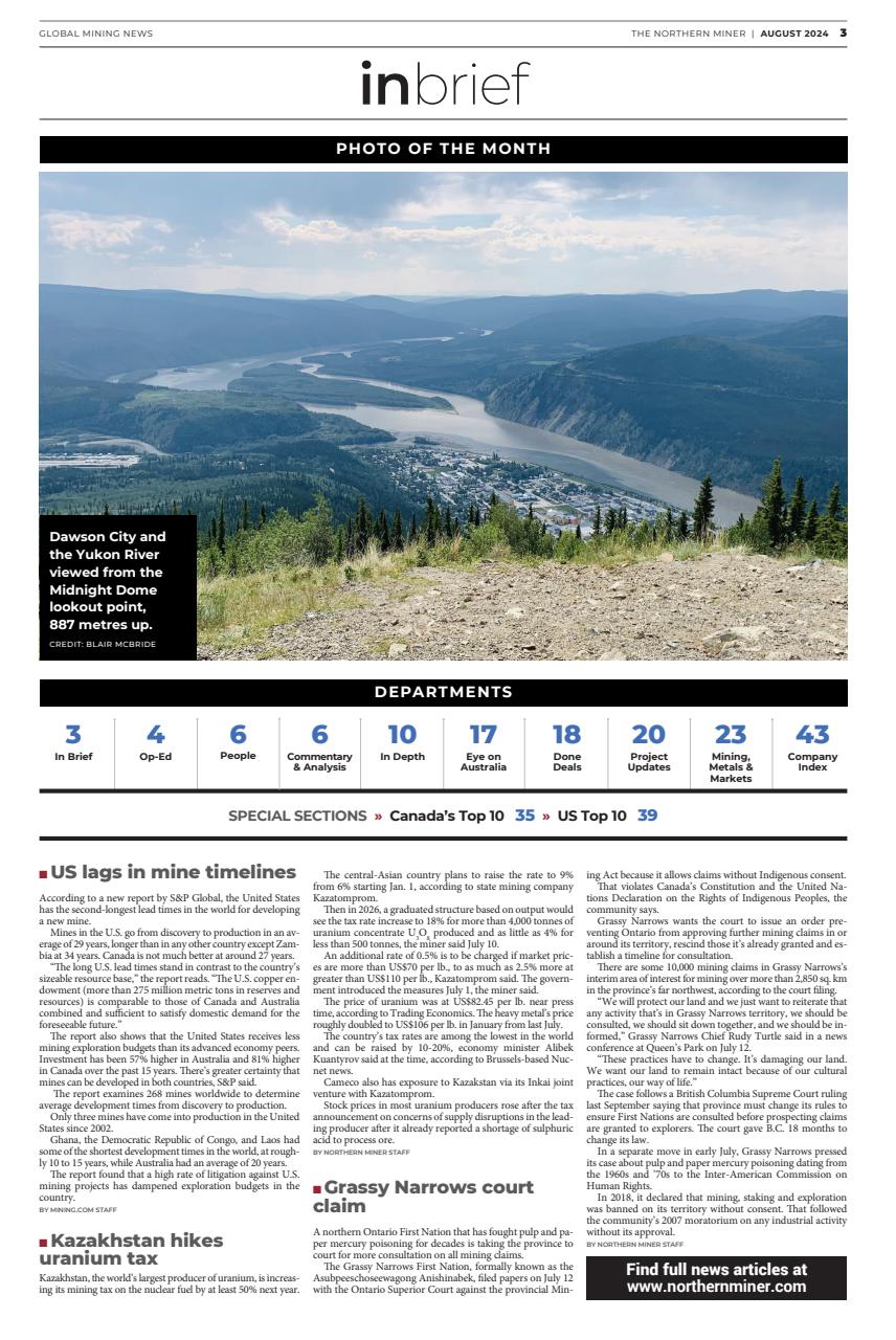 The Northern Miner Preview Pages