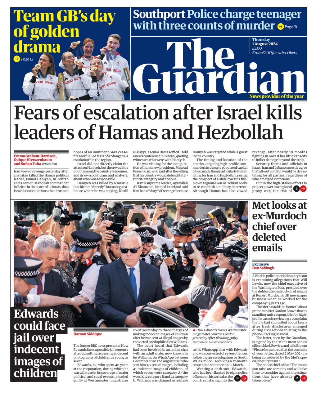The Guardian Newspaper Preview Pages