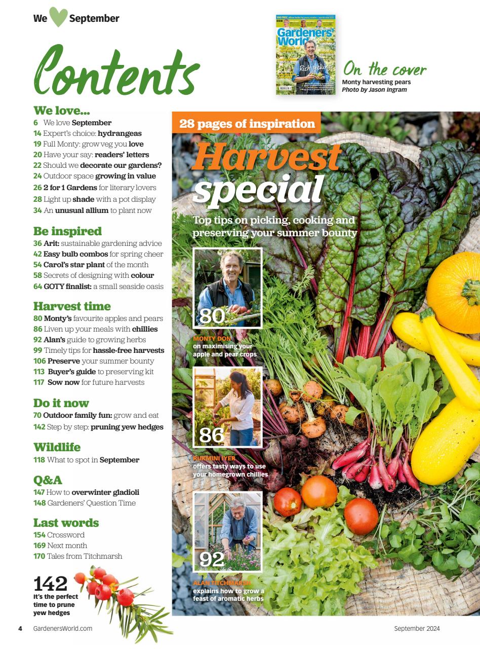BBC Gardeners’ World Magazine Preview Pages