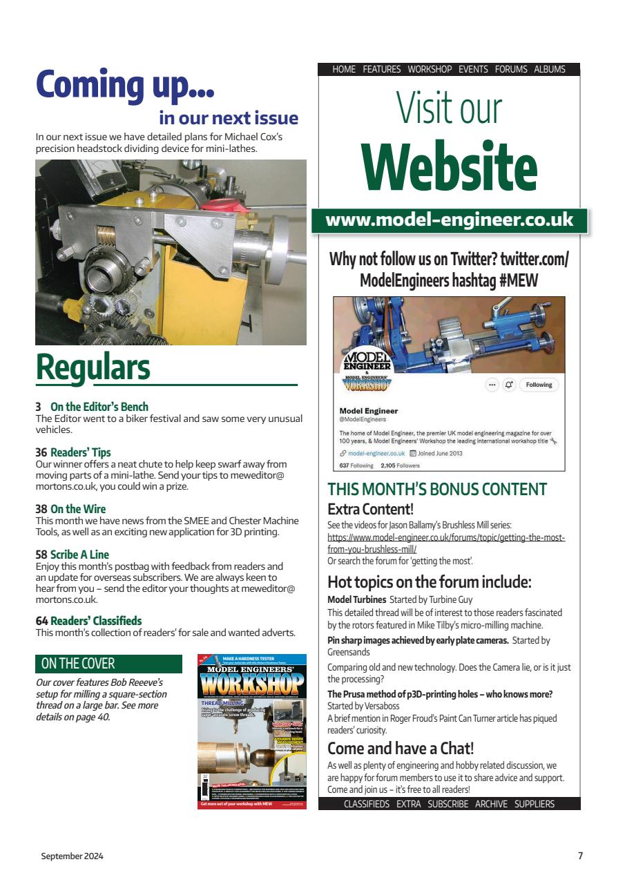 Model Engineer & Workshop Magazine Preview Pages