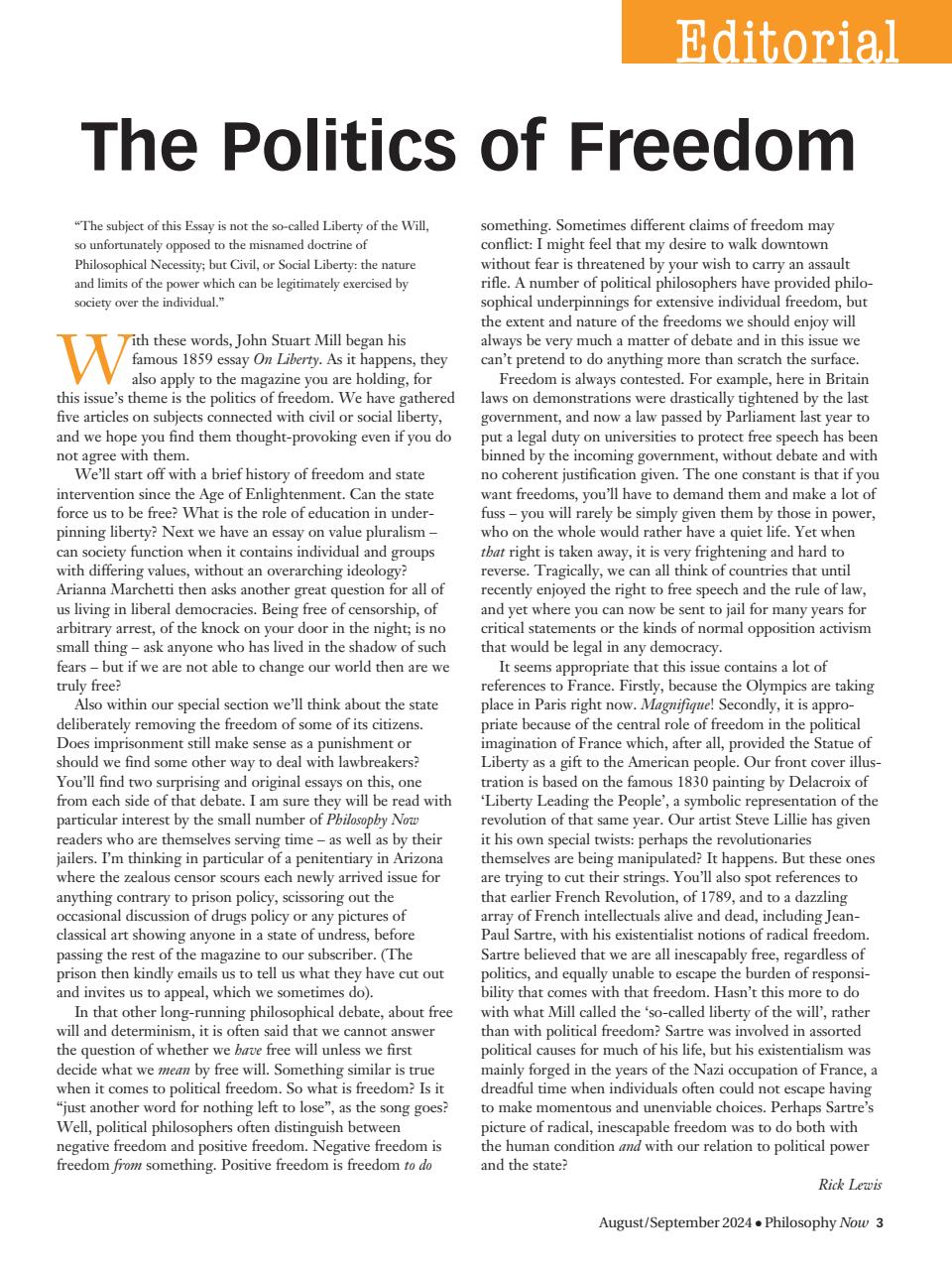 Philosophy Now Preview Pages