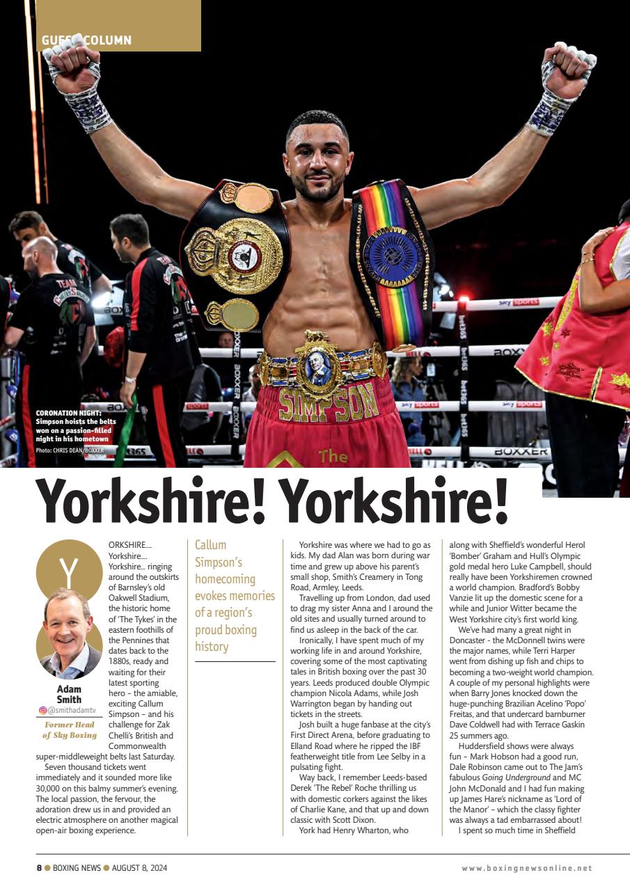 Boxing Preview Boxing News Magazine - 8-Aug 2024 Back Issue
