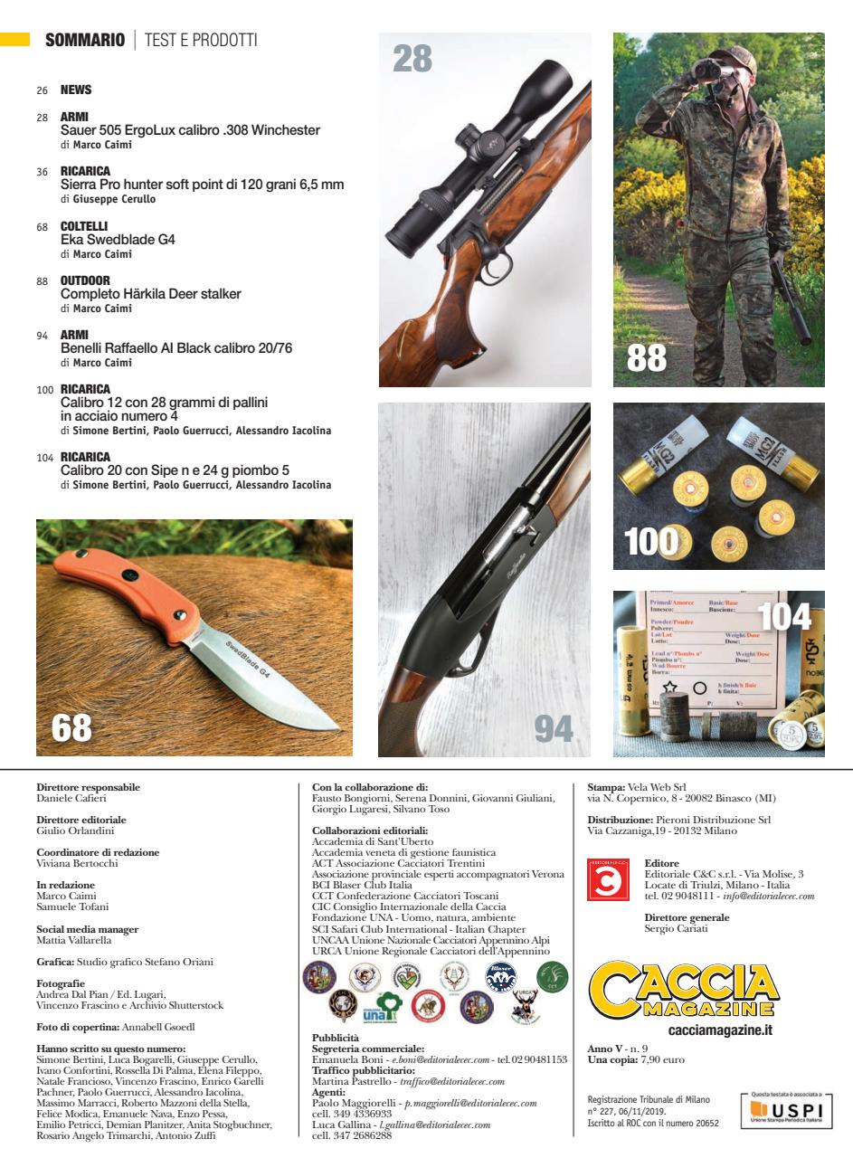 Caccia Magazine Preview Pages