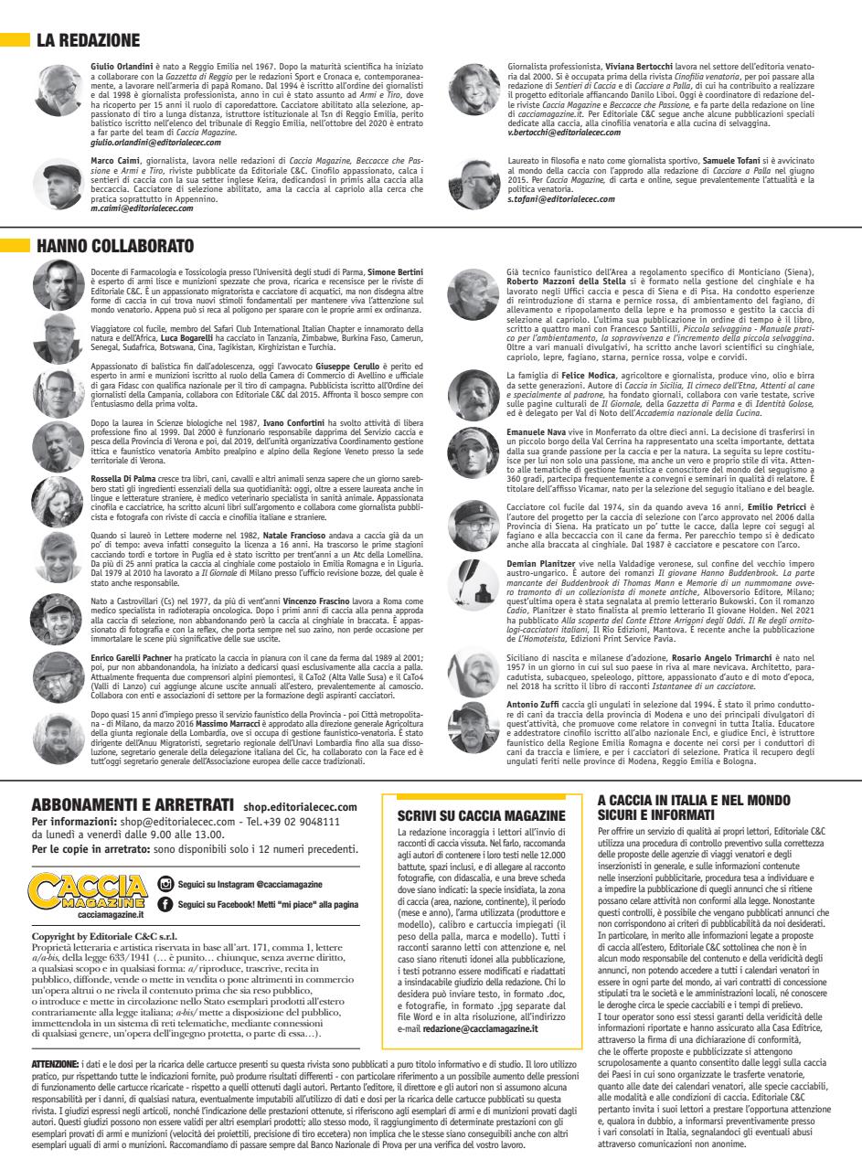 Caccia Magazine Preview Pages