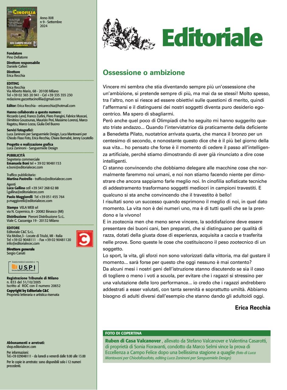 La Gazzetta Della Cinofilia Venatoria Preview Pages