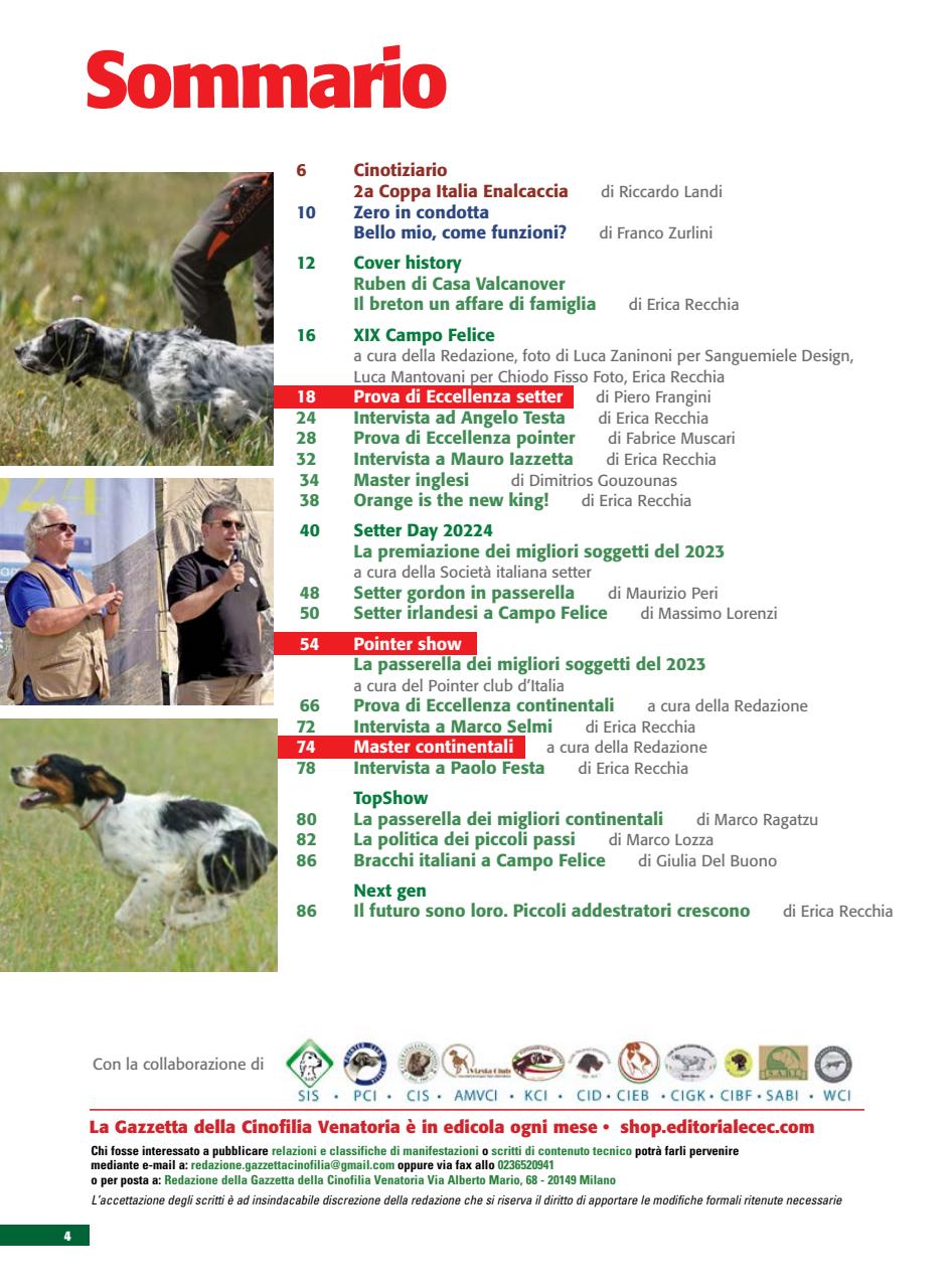 La Gazzetta Della Cinofilia Venatoria Preview Pages