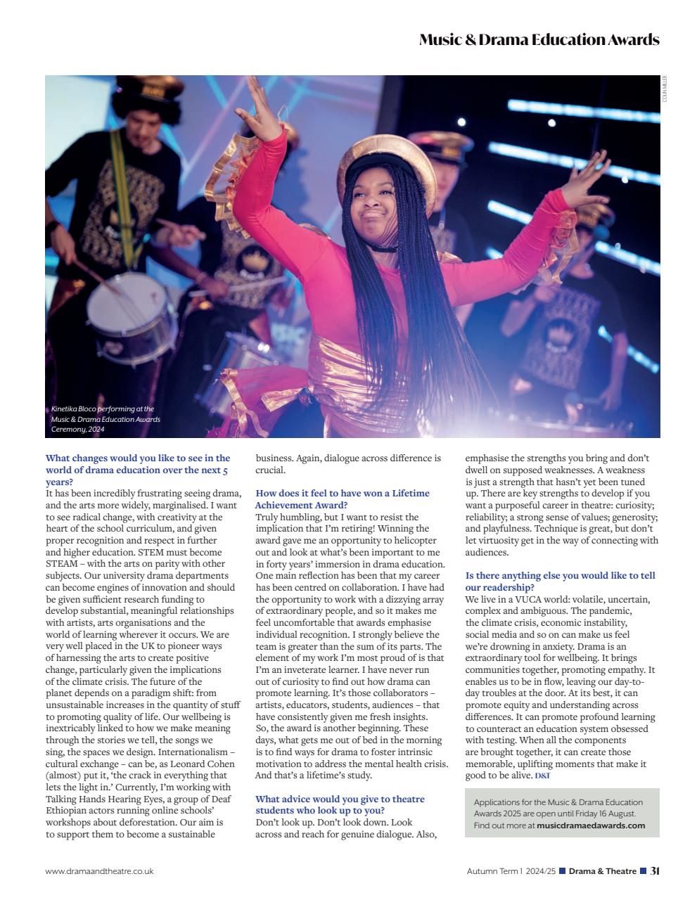 Drama and Theatre Preview Pages