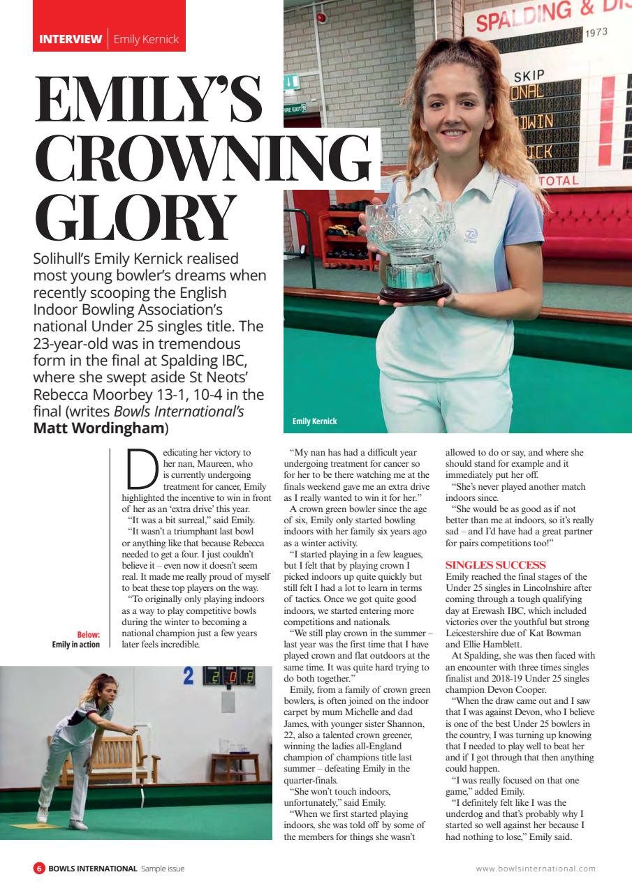 Bowls International Preview Pages