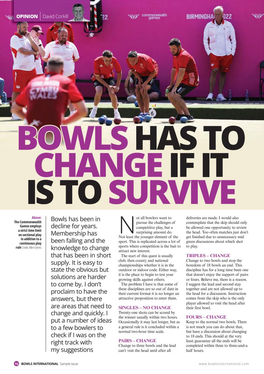 Bowls International Preview Pages
