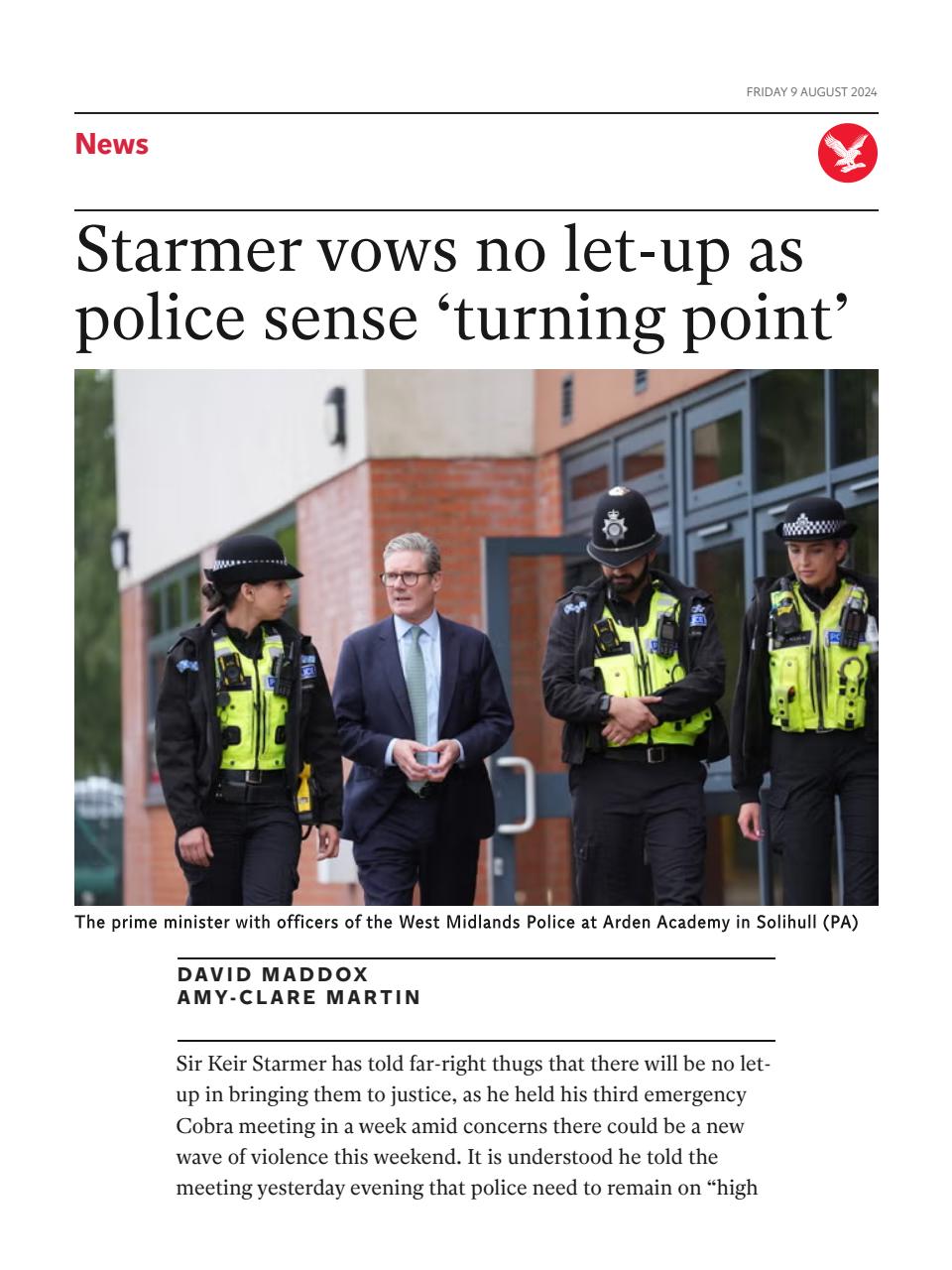 The Independent Daily Edition Newspaper Preview Pages