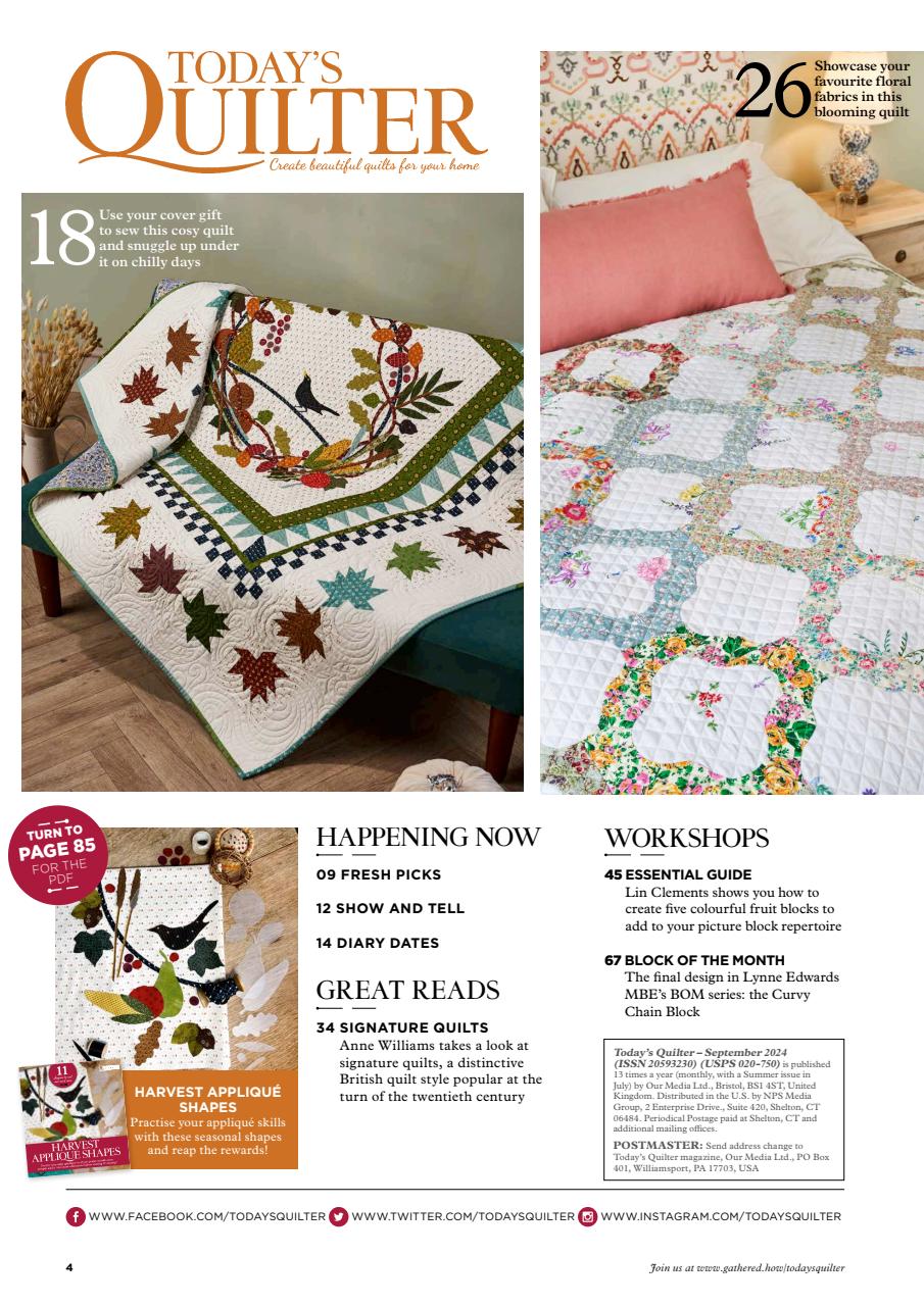 Today’s Quilter Preview Pages