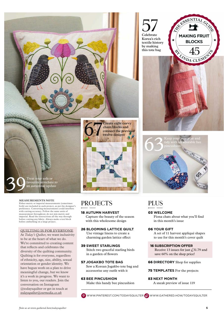 Today’s Quilter Preview Pages