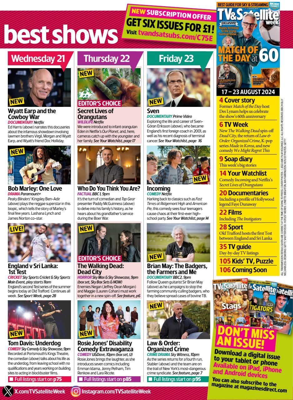 TV & Satellite Week Preview Pages