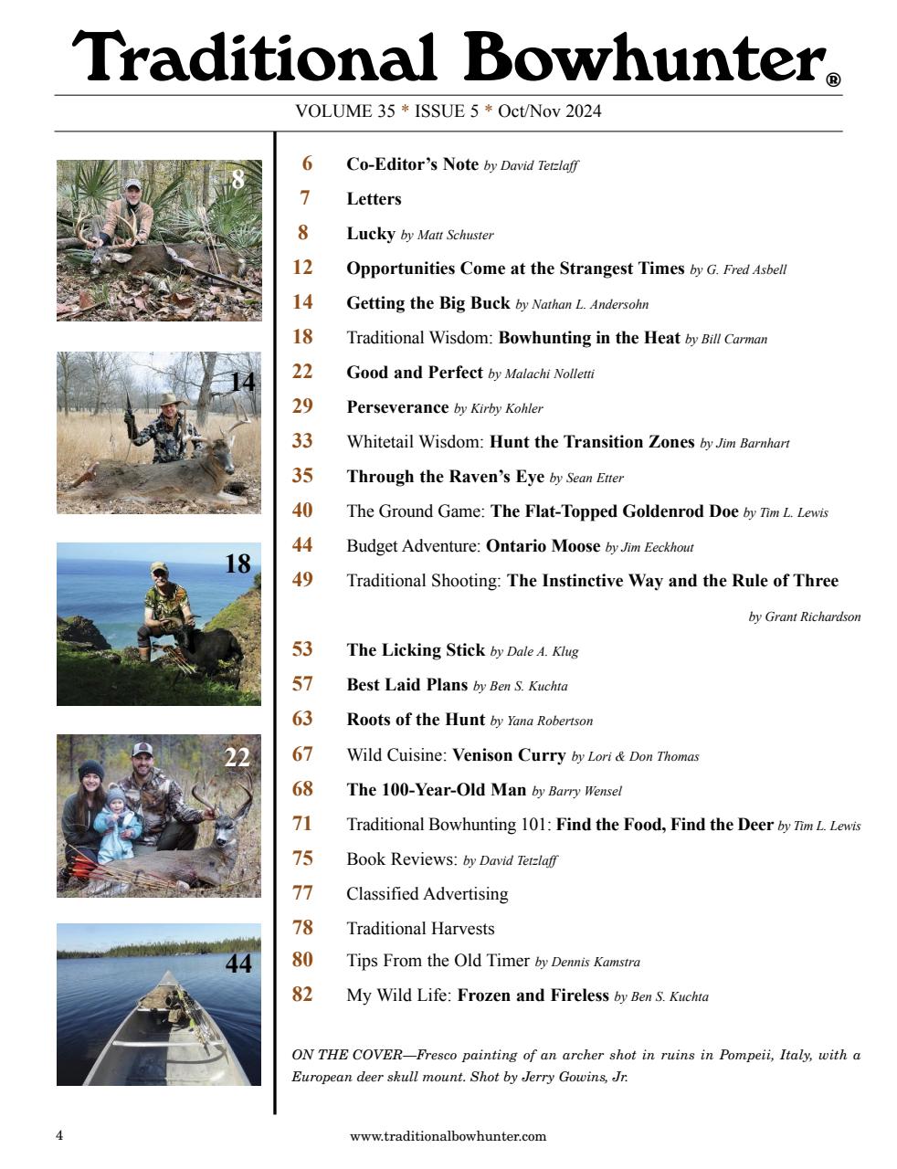 Traditional Bowhunter Magazine Preview Pages