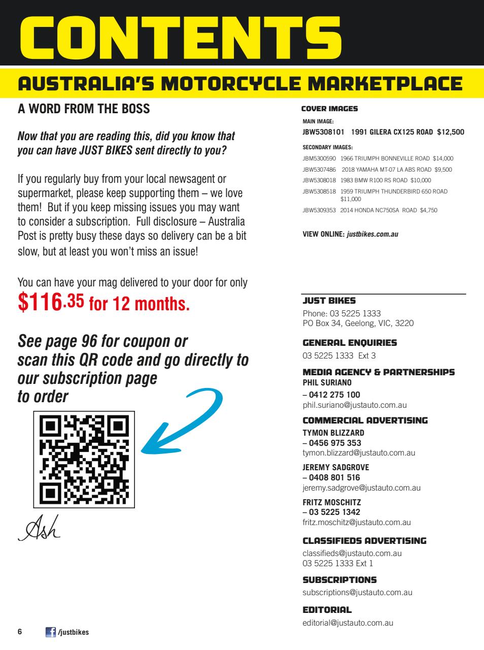 JUST BIKES Preview Pages