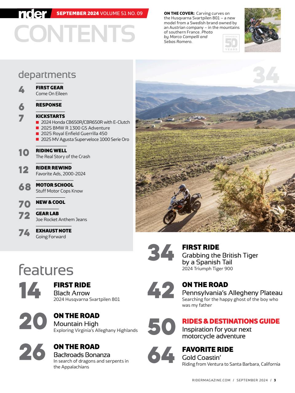 Rider Magazine Preview Pages