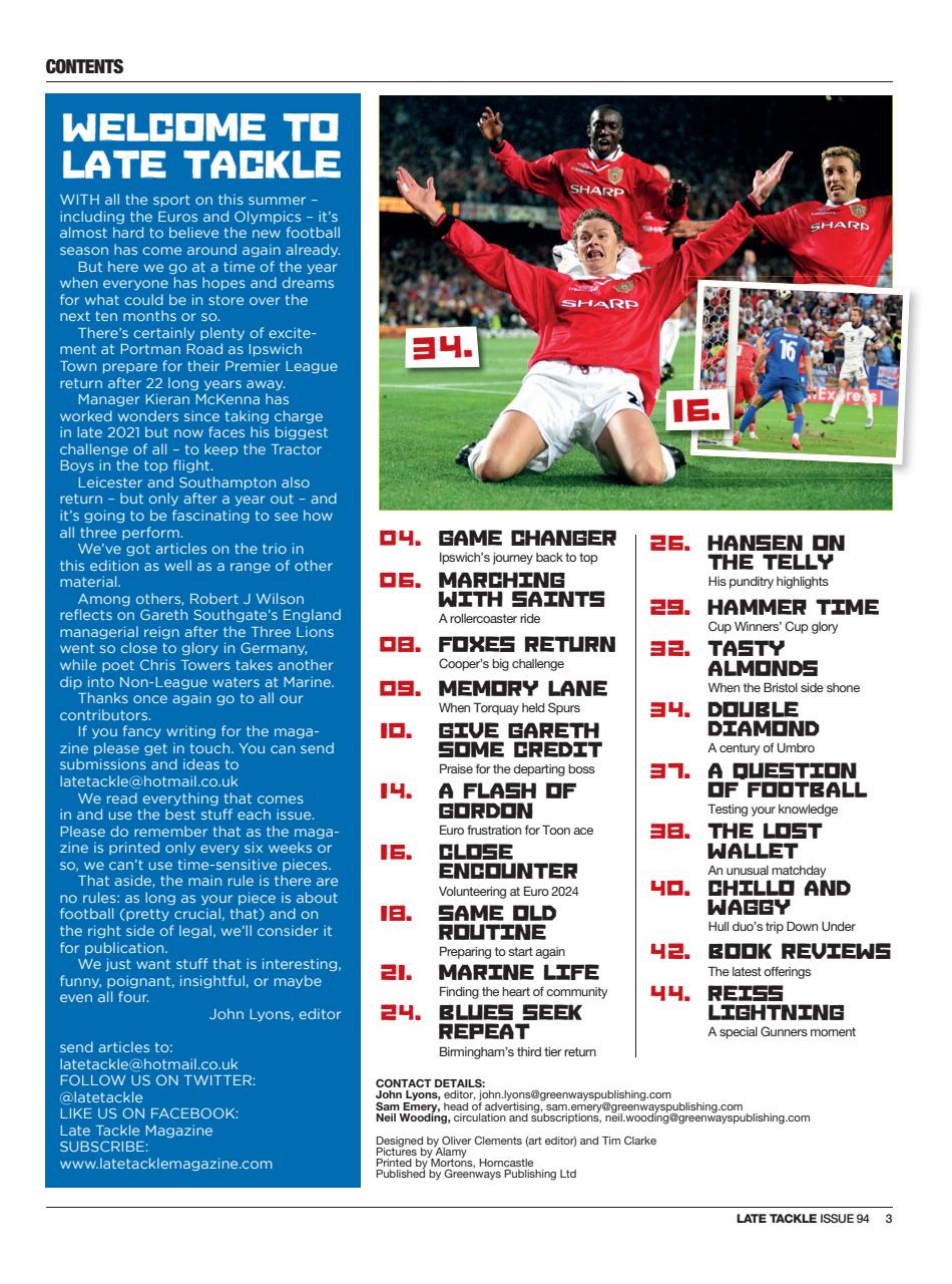 Late Tackle Football Magazine Preview Pages