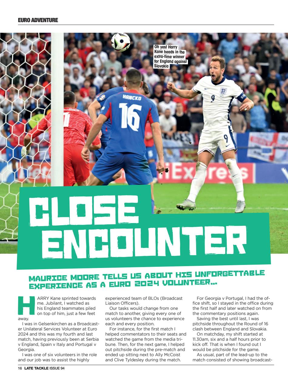 Late Tackle Football Magazine Preview Pages